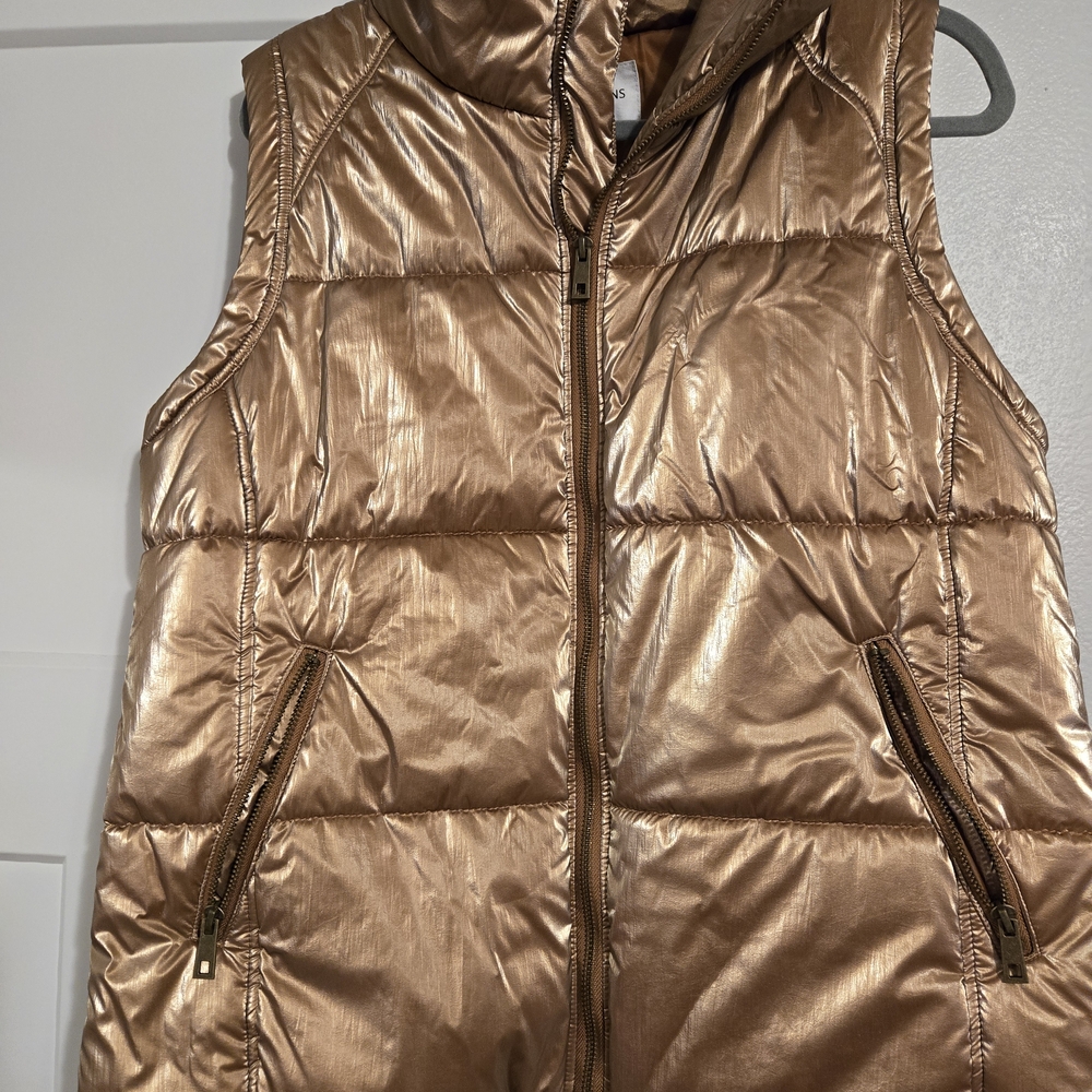Metallic Gold Puffer Vest